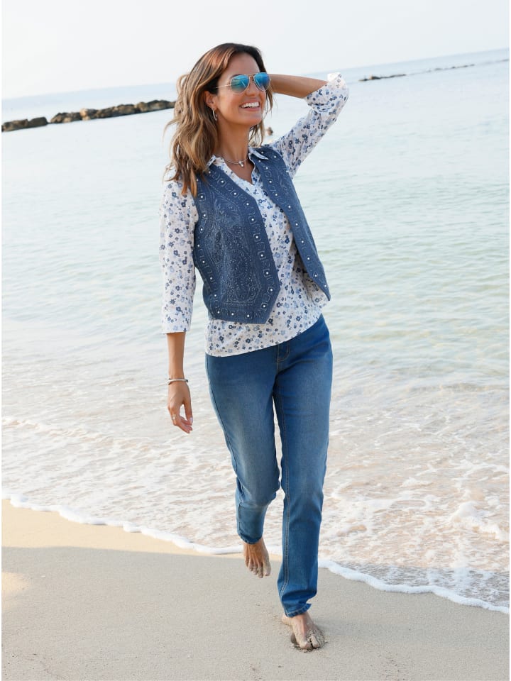 

WITT WEIDEN Джинсовый жилет цвета «голубой камень»