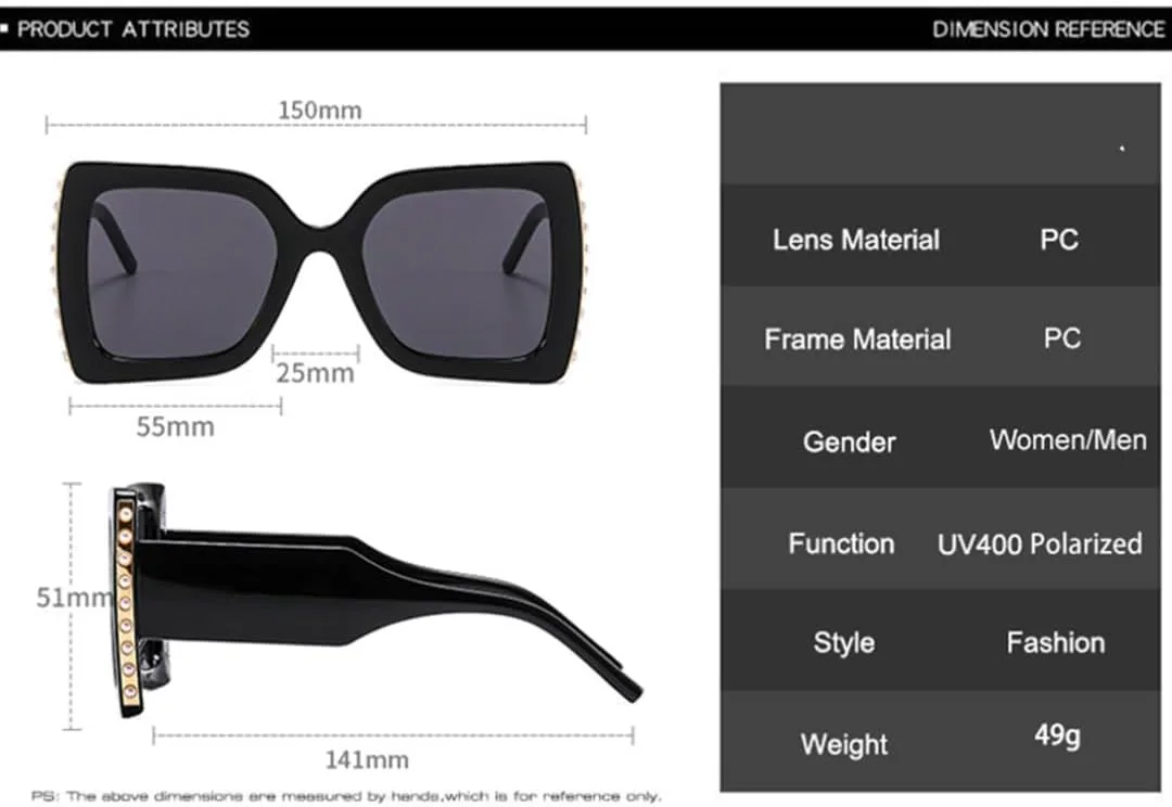 

Модные солнцезащитные очки большого размера для женщин, в стиле ретро, ​​люксовые, мужские, с защитой от УФ-излучения UV400 TOIPASTN, Champagne Black Gray