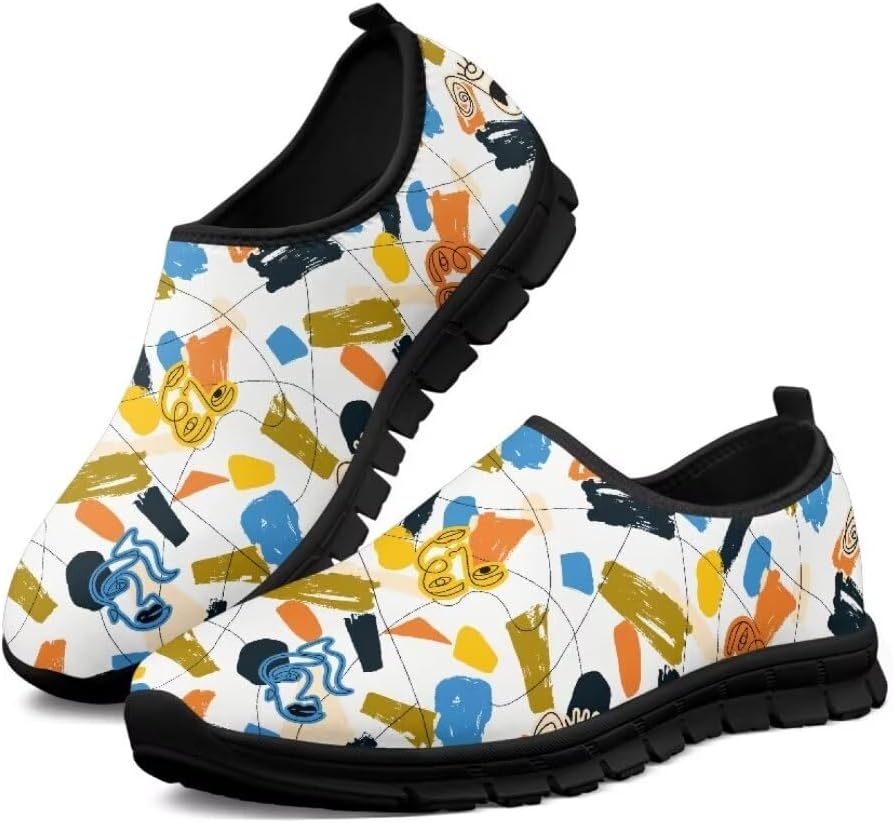 

Мужские повседневные кроссовки для бега на низком ходу, спортивные слипоны, легкие, удобные, противоскользящие, для тренировок Qoiuvncy, белый