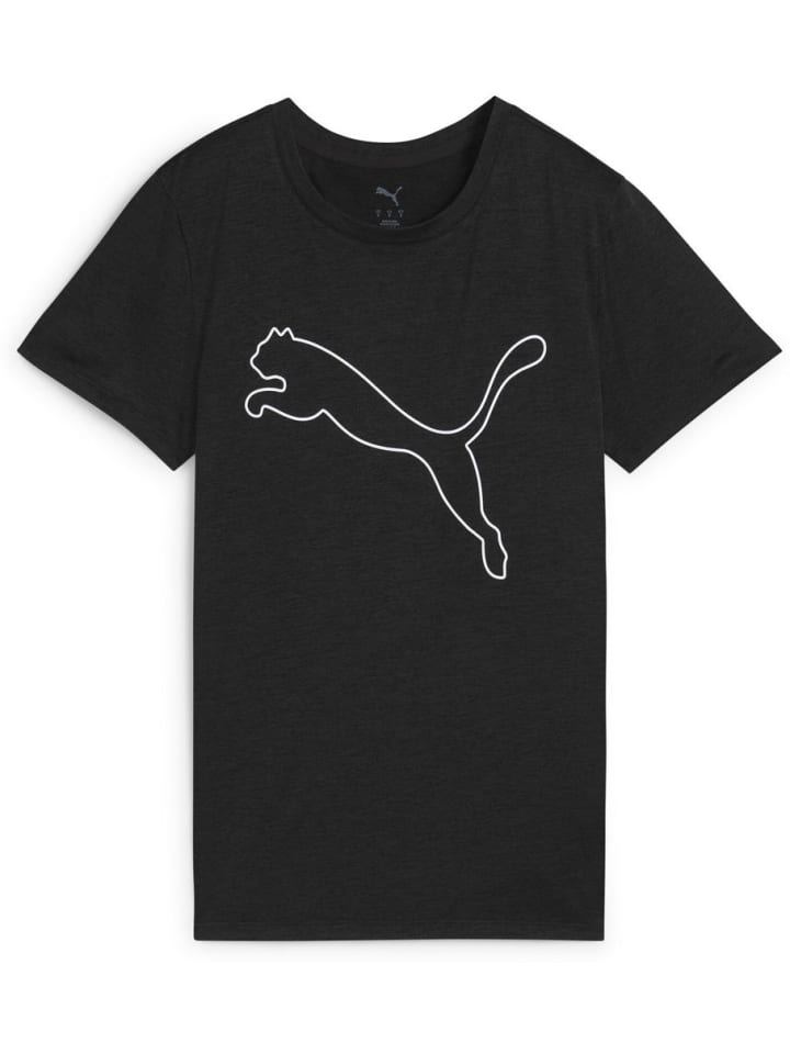 

Футболка W TAD ESSENTIAL Heather Logo Tee черного цвета Puma, Черный, Футболка W TAD ESSENTIAL Heather Logo Tee черного цвета Puma