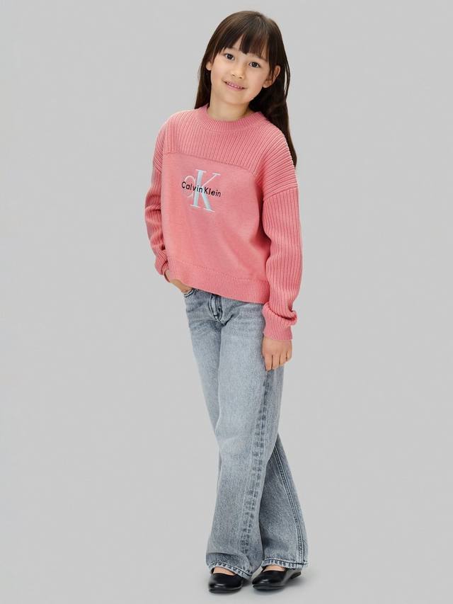 

Детский джемпер с логотипом Calvin Klein, Brandied Apricot