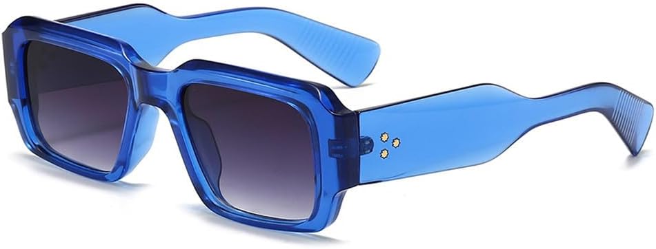 

Солнцезащитные очки UV400 — конфетные цвета, маленькая оправа, панк-стиль с заклепками, для мужчин и женщин, для спорта, активного отдыха, бега и велоспорта generic, Blue