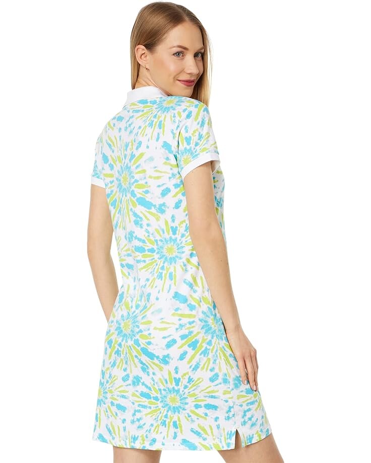 

Платье U.S. POLO ASSN. Tie-Dye Polo Dress, цвет White/Teal
