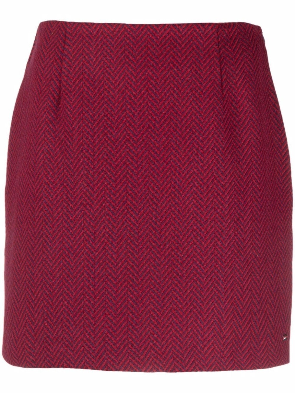 

Tommy Hilfiger юбка мини с узором шеврон, красный
