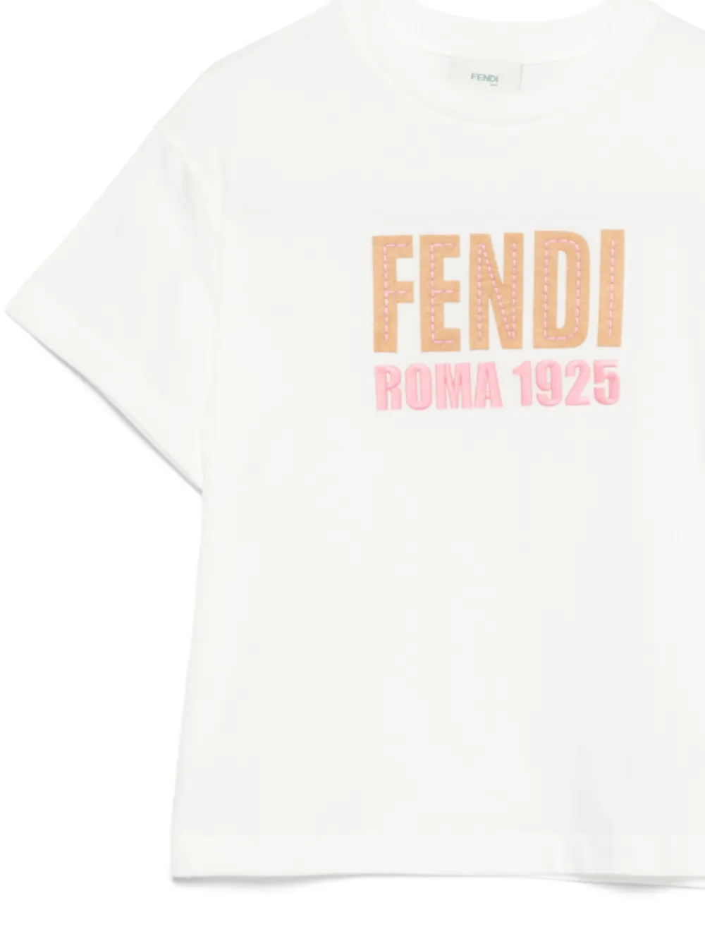 Футболка с логотипом 1925 Roma Fendi Kids, белый — фото 3