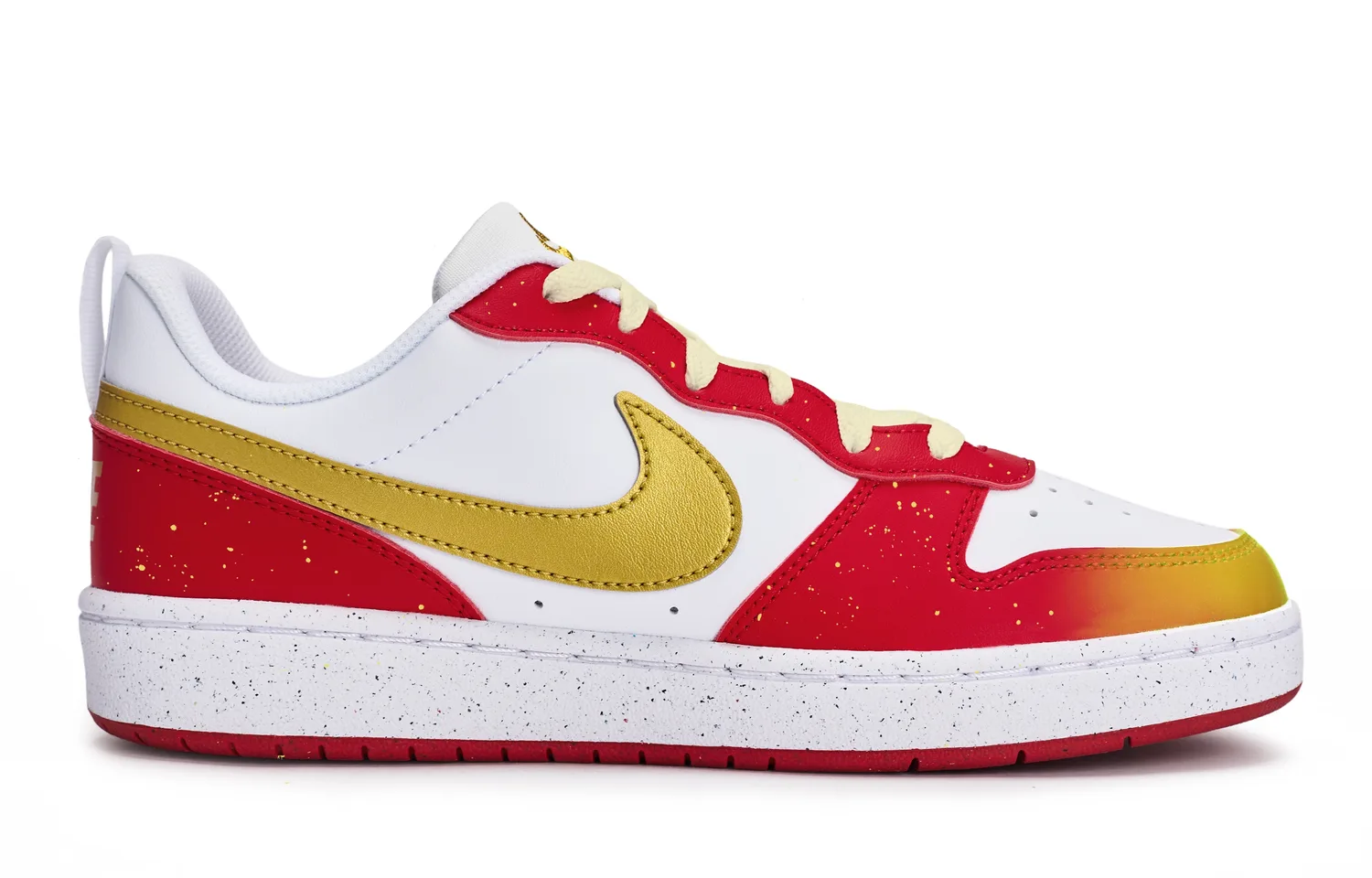 Court Borough 811 Manufacturing, Year Of The Horse Good Luck противоскользящие детские скейтерские кроссовки Nike, белый красный золото — фото 3