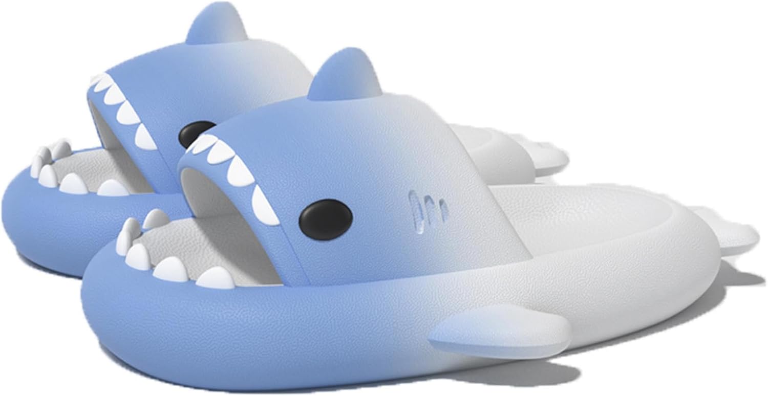 

Тапочки Zureto Shark Cloud, милые тапочки с рисунком акулы для дома и улицы для женщин и мужчин, белый