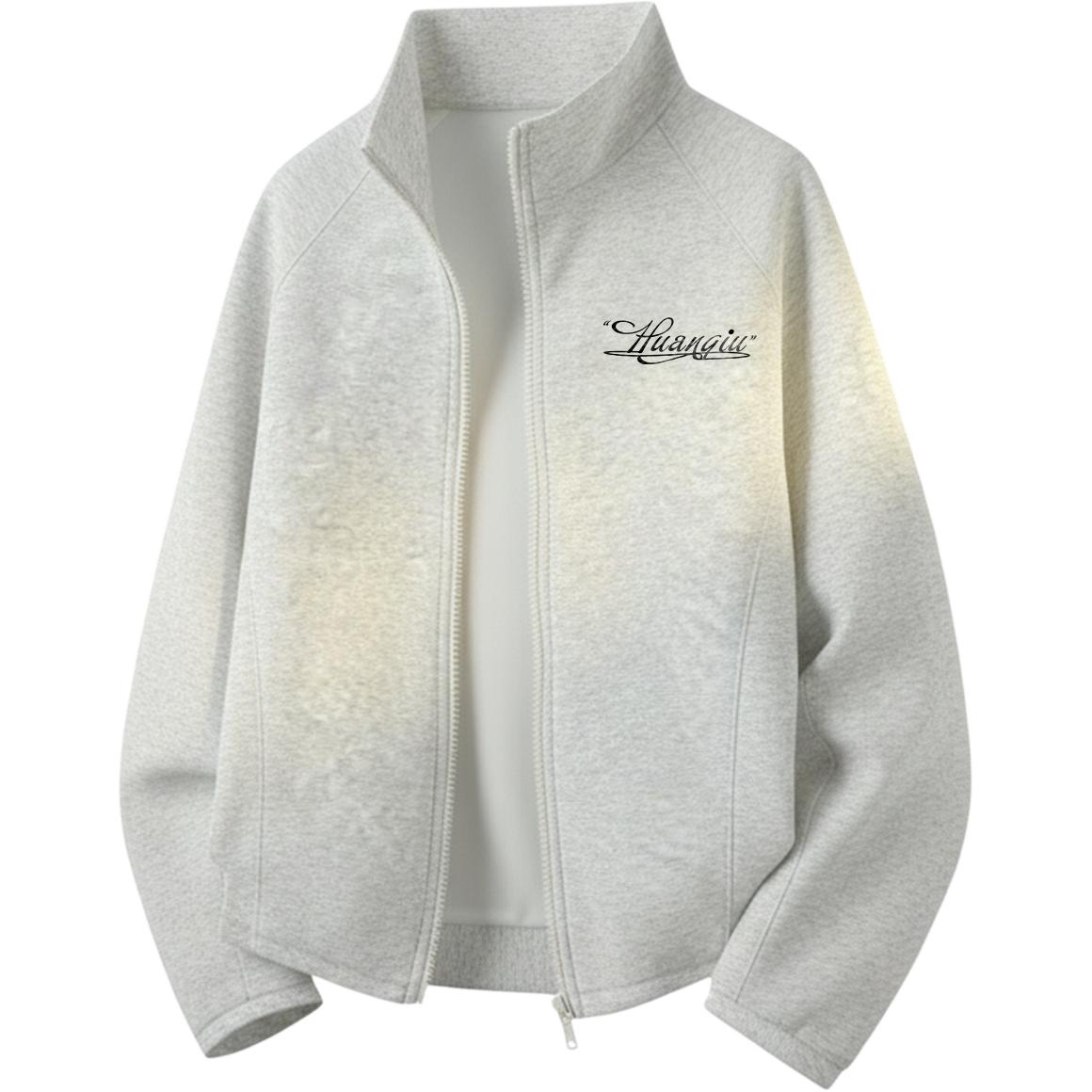 

Толстовка Unisex Stand Collar Thickened Cardigan HUANQIU, heather серый