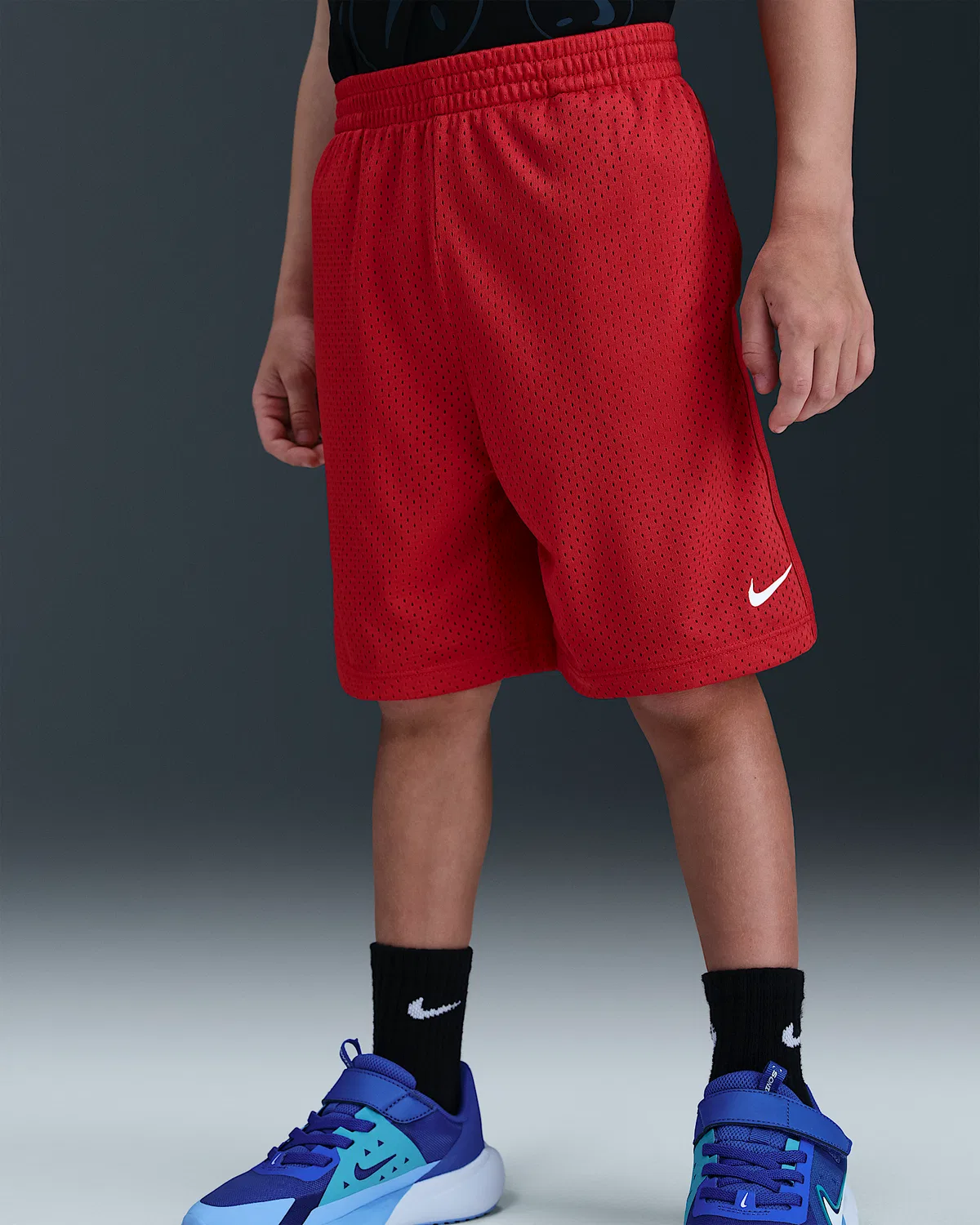 Детские шорты Nike Dri-FIT Multi Mesh, University Red — фото 2