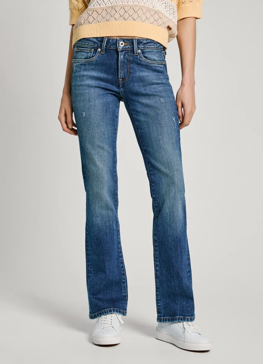 

Джинсы Pepe Jeans "BOOTCUT LW", цвет Medium Indigo Destroy