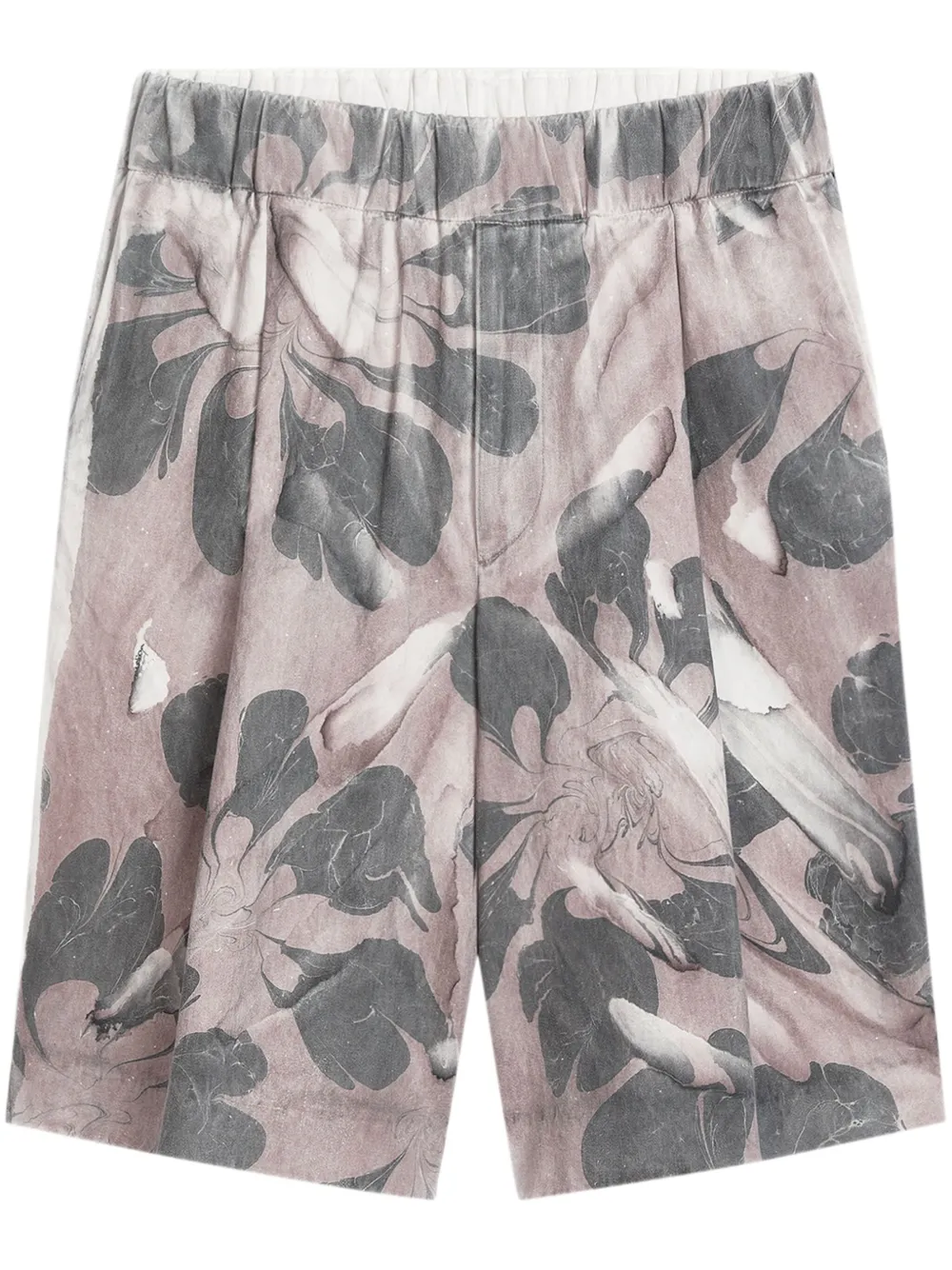 

Шорты-бермуды с цветочным принтом DRIES VAN NOTEN, серый