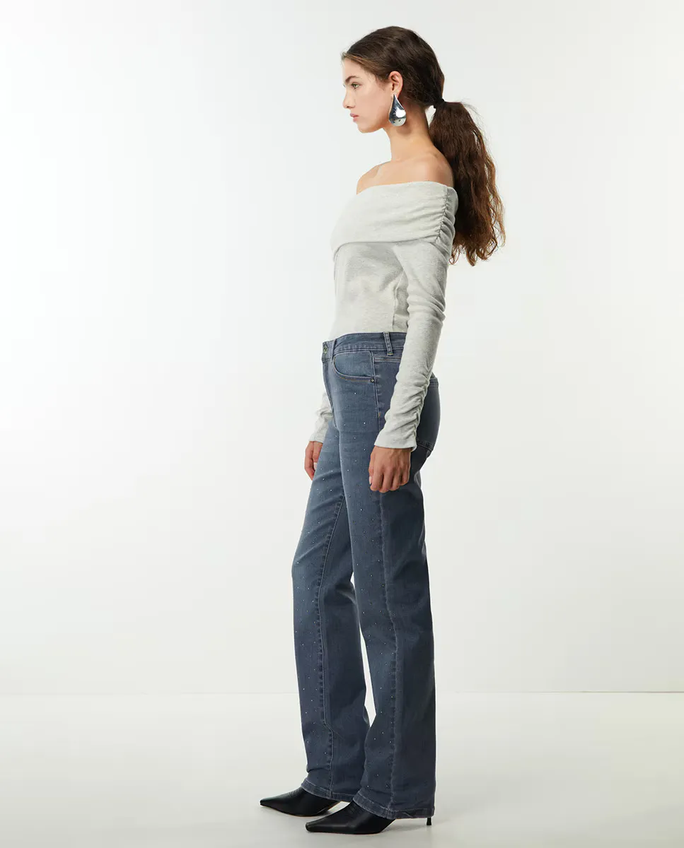 

Обычные джинсы с заклепками Sfera, серый