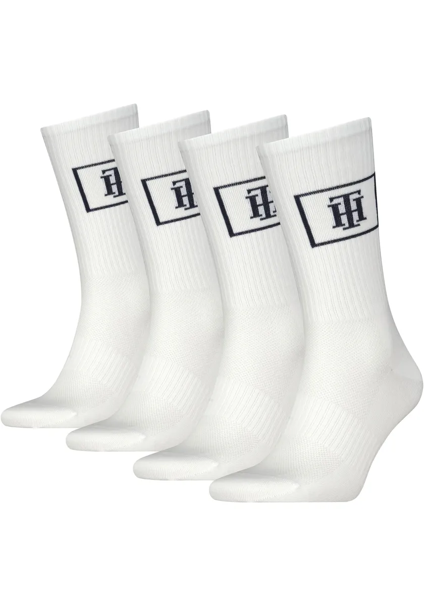 

Спортивные носки Tommy Hilfiger "CREW SOCK MONOGRAM LOCKER ROOM" (4 шт.) с сетчатой ​​передней частью для воздухопроницаемости, белый