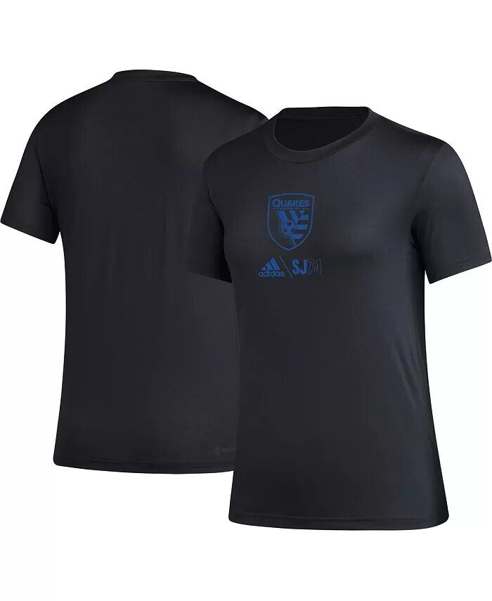 Черная женская футболка San Jose Earthquakes AEROREADY Club Icon Adidas — фото 2