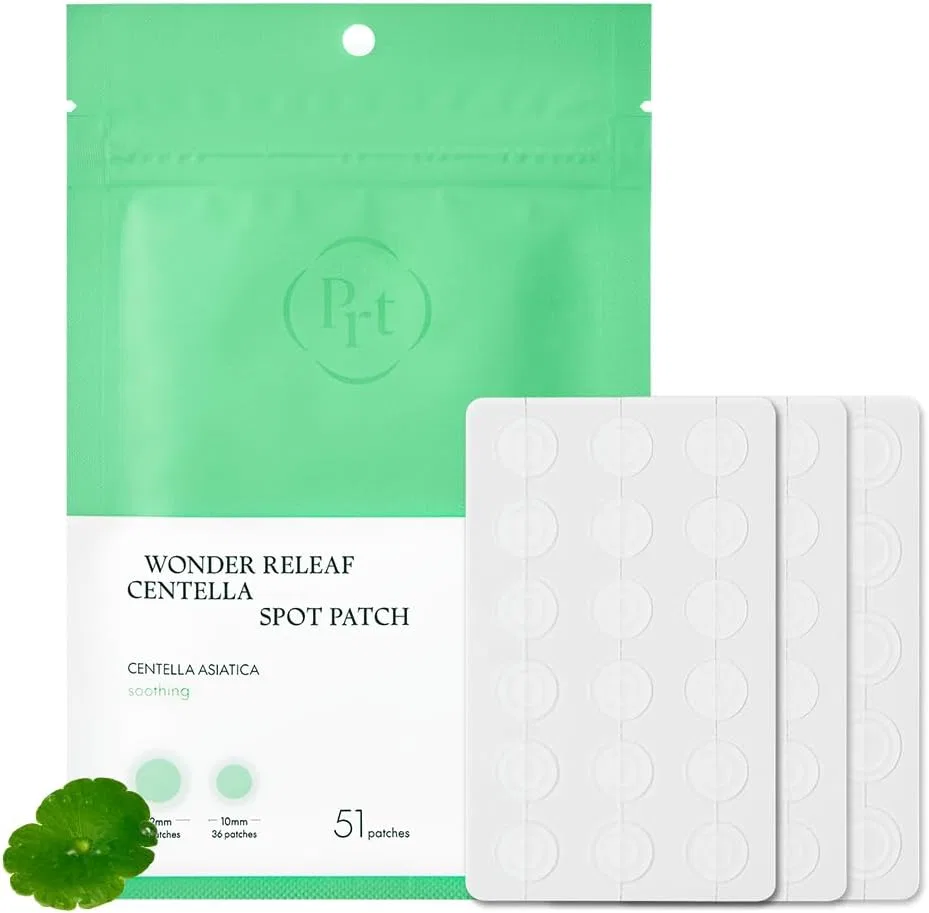 Пластырь для лица PURITO Wonderly Leaf Centella Spot Patch 51 шт