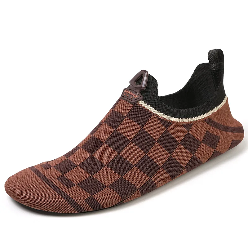 Низкие кроссовки для тренировок unisex, нескользящие, дышащие, легкие Leyang, Chessboard Coffee