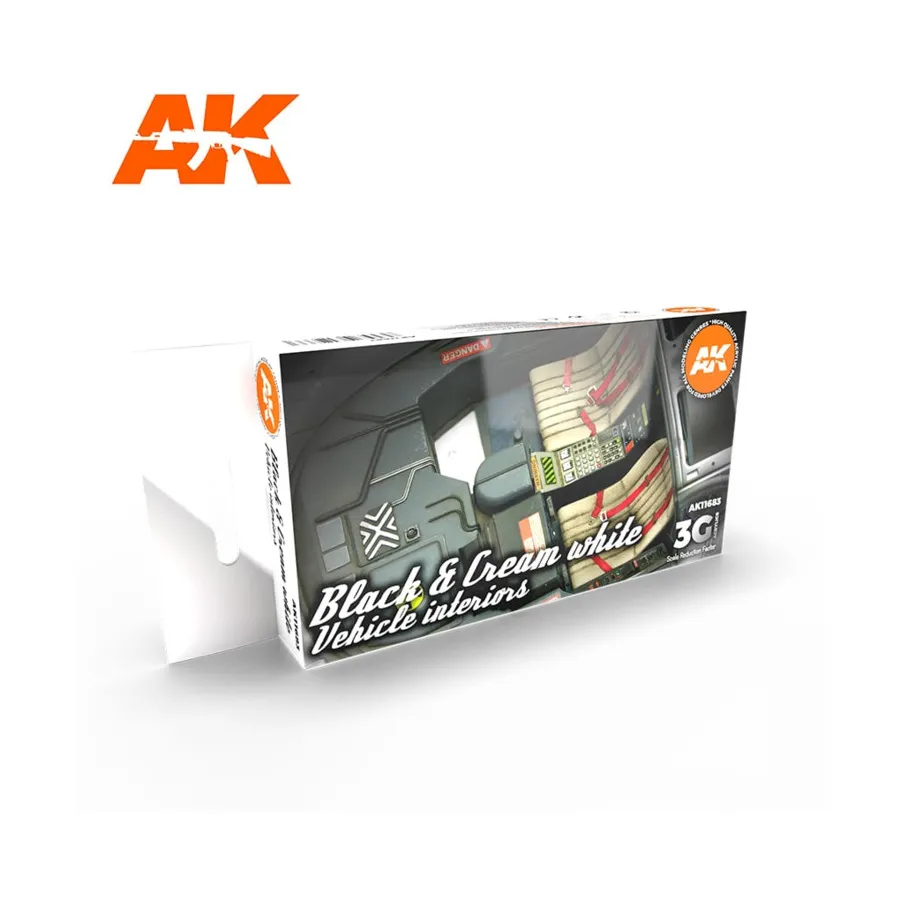 

Черно-кремово-белый интерьер автомобиля, 3rd Gen Acrylic Paint Sets