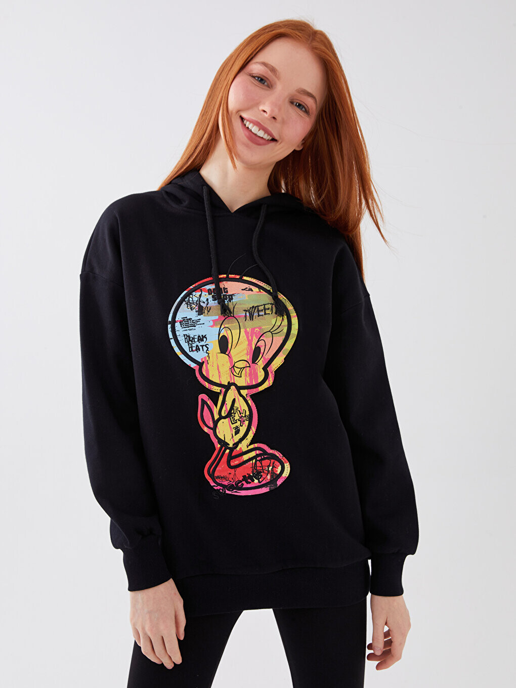 

Женская толстовка оверсайз с принтом Tweety LCW Casual