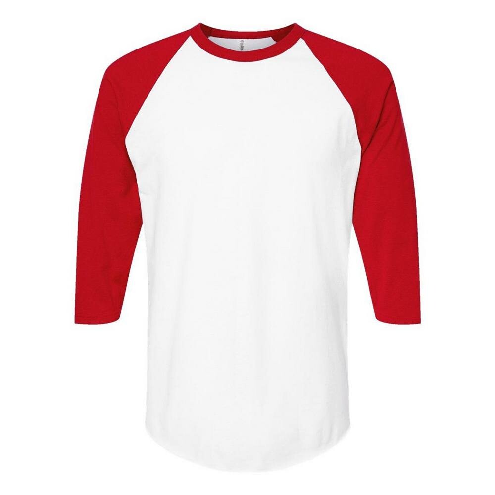 

Футболка унисекс Tultex из тонкого джерси реглан, цвет White And Red