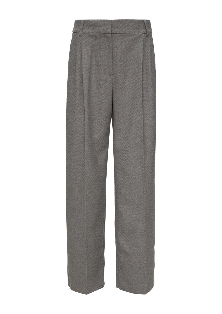 

Широкие брюки со складками спереди s.Oliver BLACK LABEL, темно-серый