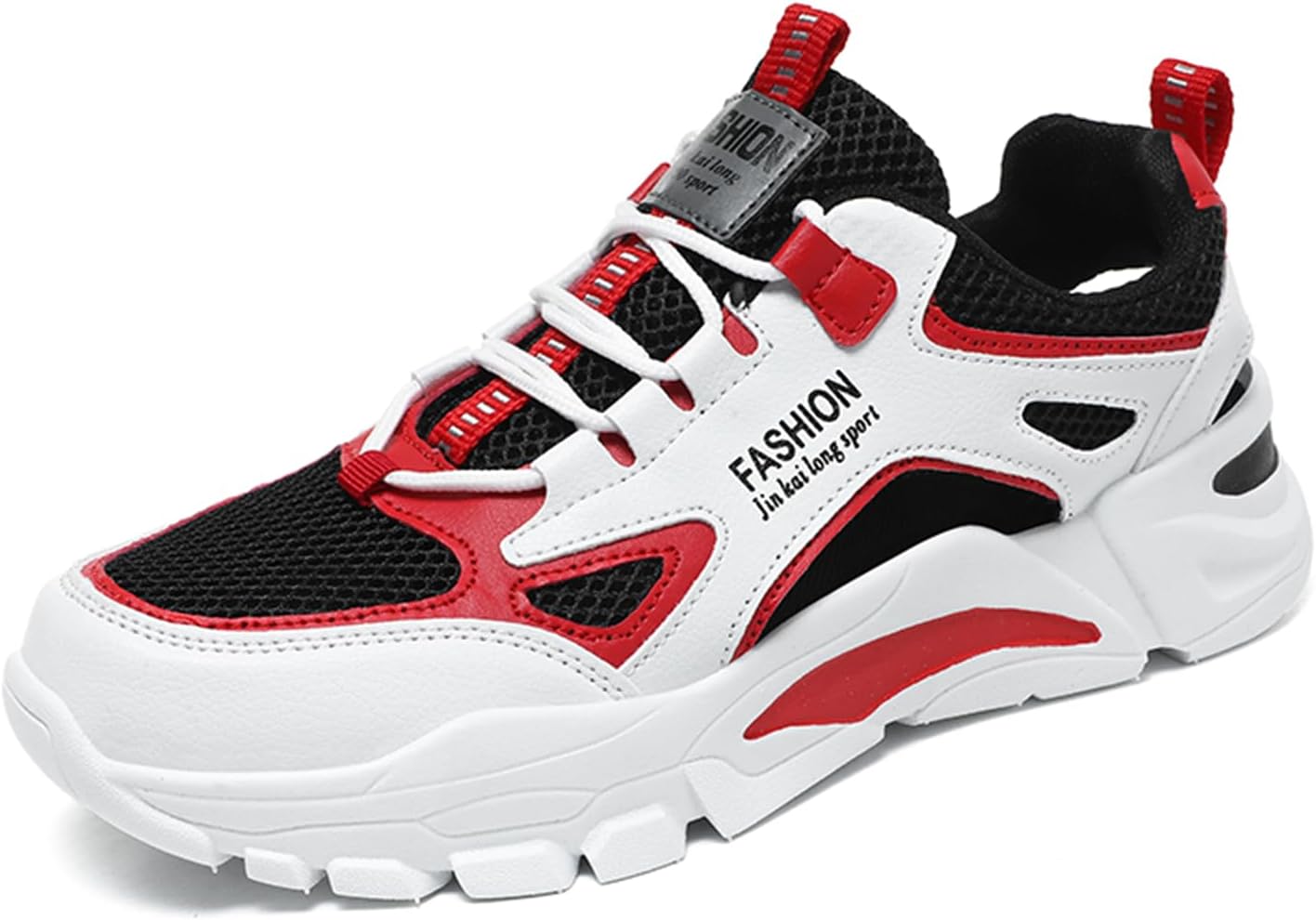 

Мужские модные кроссовки для бега, нескользящие, дышащие, для тренировок и занятий спортом Abborora, черный/красный