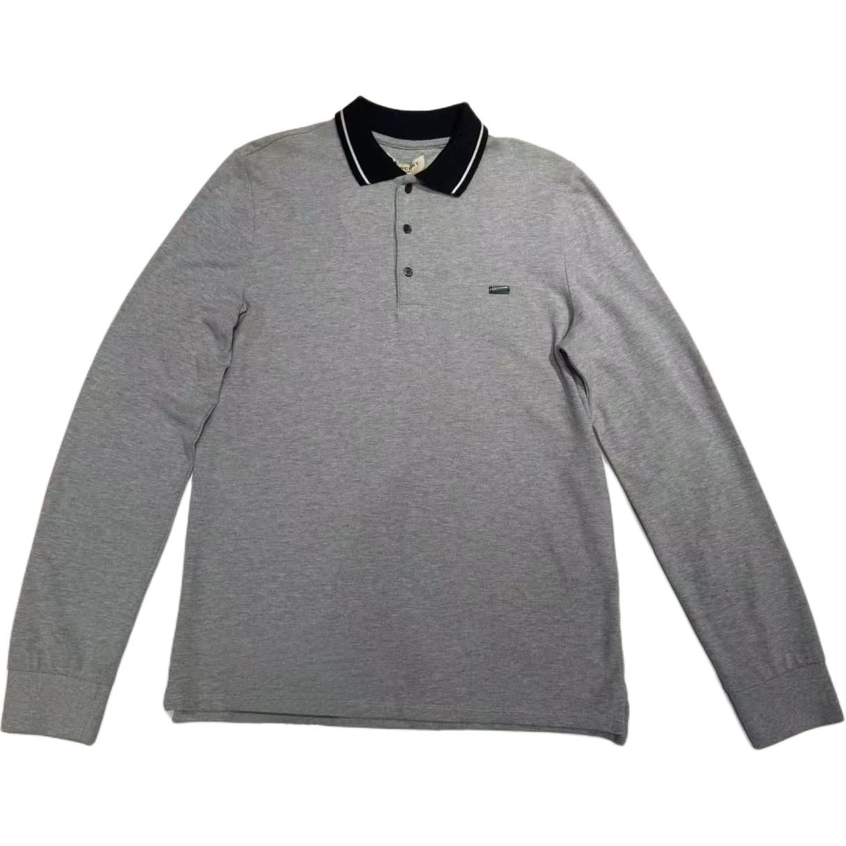 

Burberry Мужские рубашки-поло серого цвета с умеренным воротником, Серый, Burberry Мужские рубашки-поло серого цвета с умеренным воротником