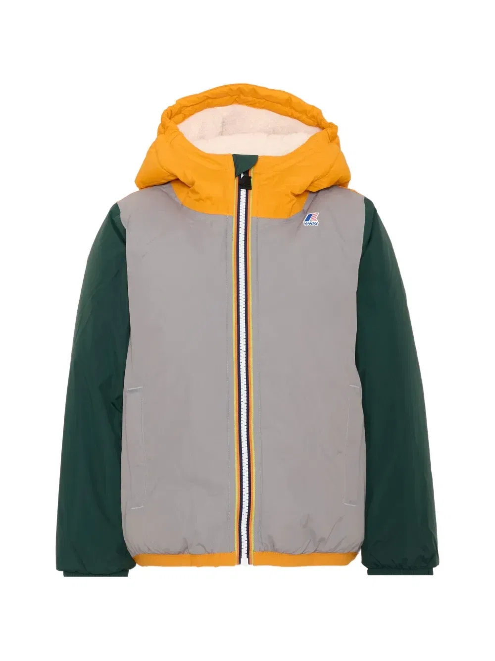 Куртка с капюшоном в стиле colour-block K Way Kids, серый