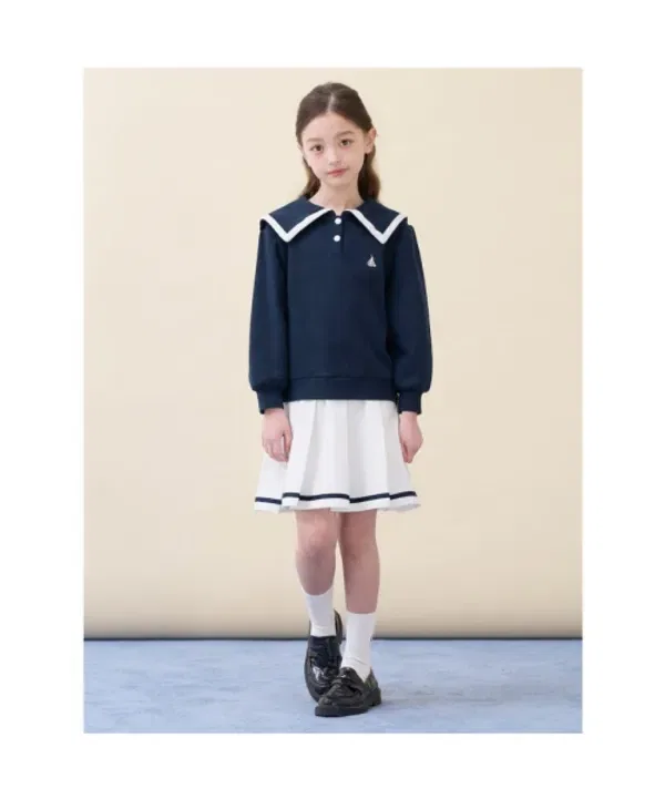 Свитшот-платье школьное, Navy, Beanpole Kids — фото 4