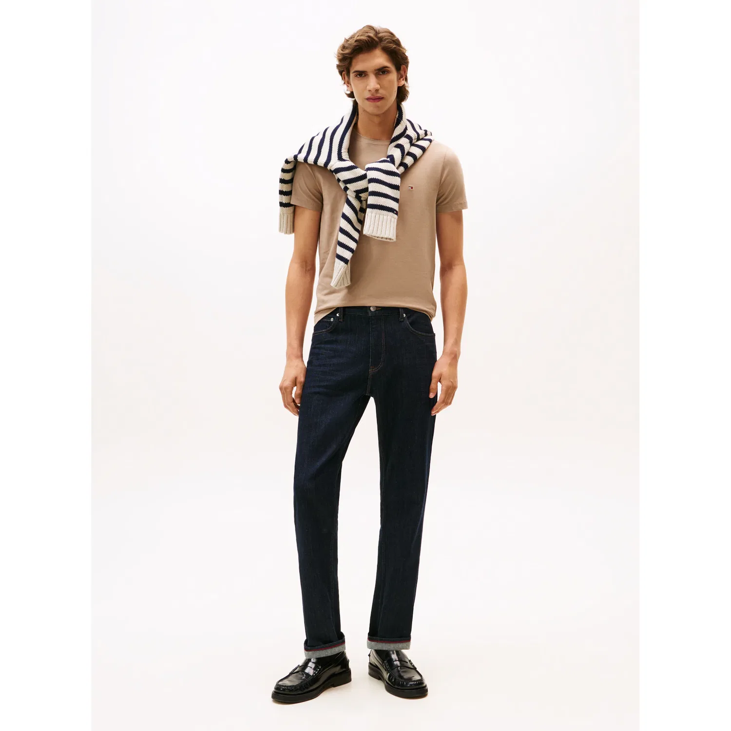 Мужская хлопковая футболка Tommy Hilfiger, Coastal Taupe — фото 3