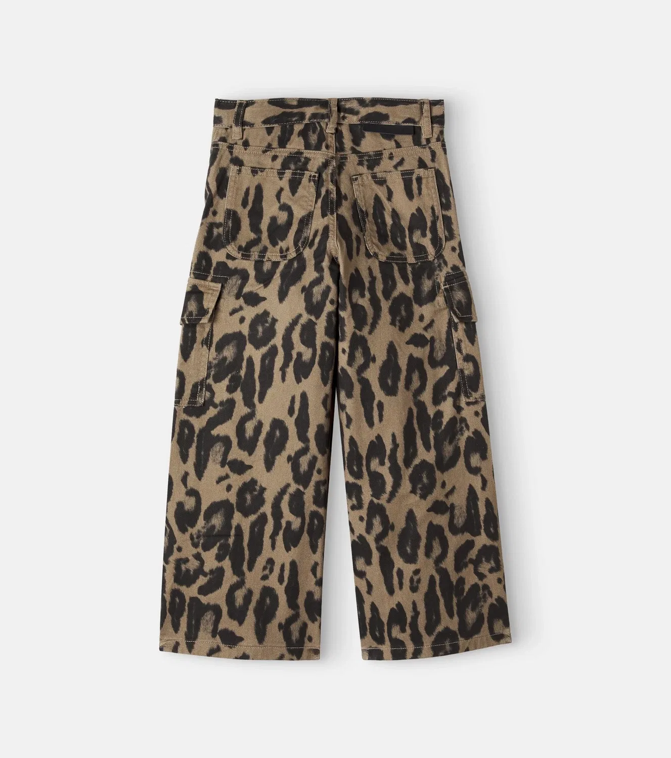 Джинсы с леопардовым принтом Stella Mccartney Kids, коричневый — фото 2