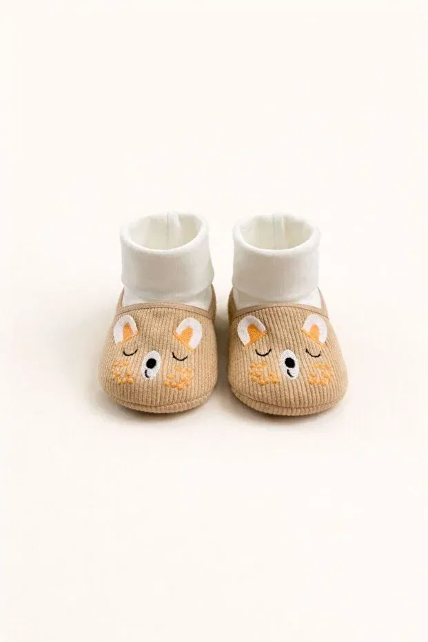Детские пинетки из мягкого трикотажа Basics Numix Baby Kids, Brown — фото 2