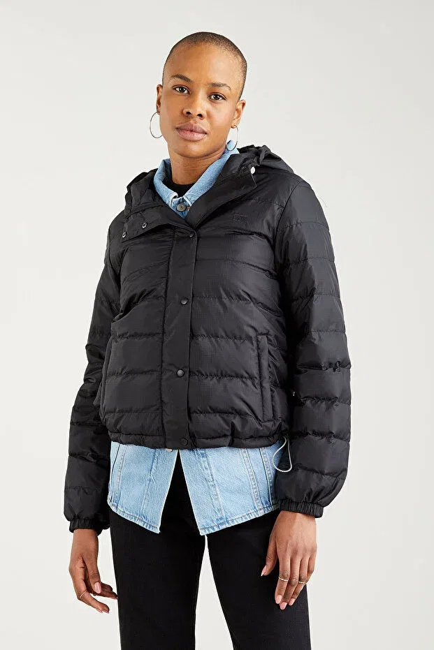 Женская куртка-пуховик с капюшоном Edıe packable jacket cavıar Levi'S, Standard