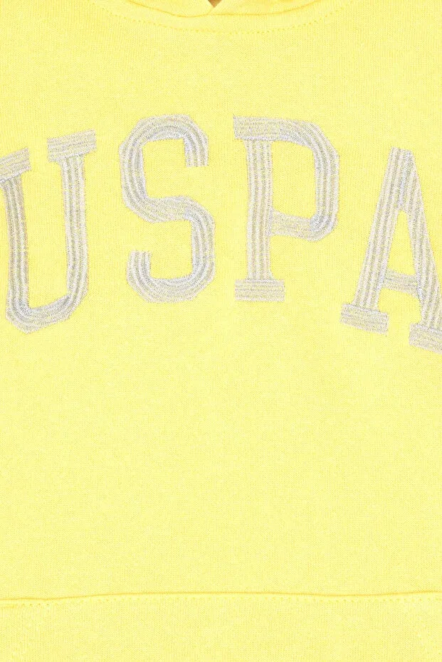 Детское худи для девочек с капюшоном U.S. Polo Assn., Yellow — фото 3