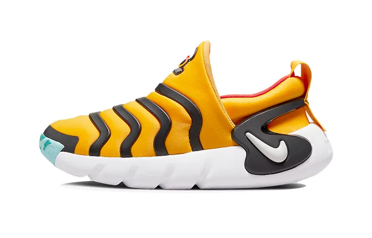 Детские спортивные кроссовки с принтом Caterpillar, низкий верх, Nike, Yellow Black