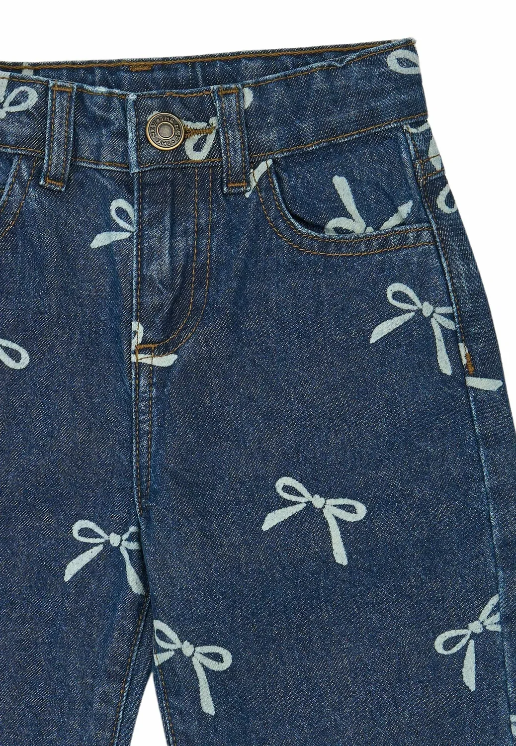 Джинсы прямого кроя Tnstvinaya The New Siblings, Medium Blue Denim Aop — фото 4