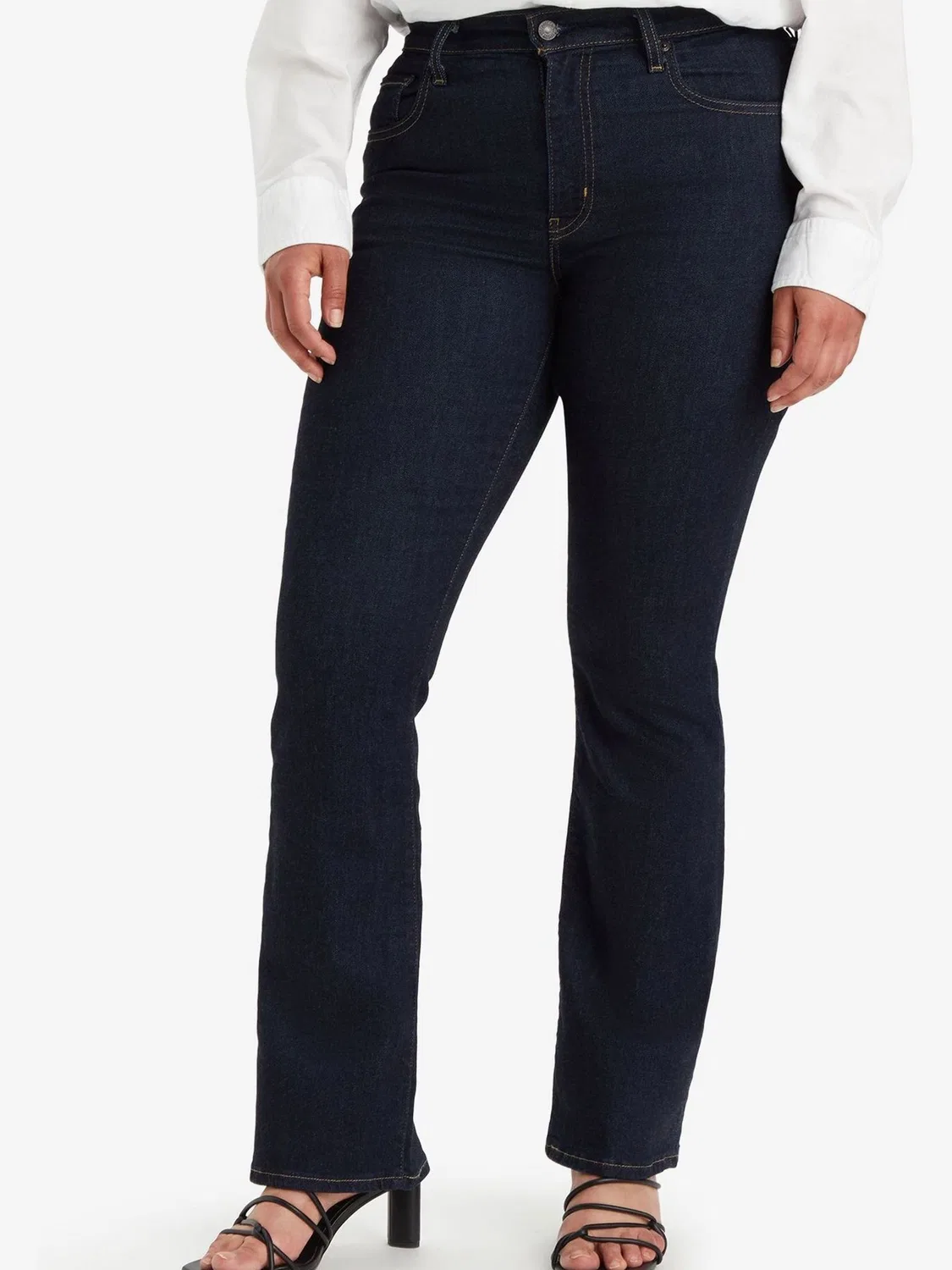 Синие джинсы Levi's Wave Rinse 725 с высокой посадкой Bootcut