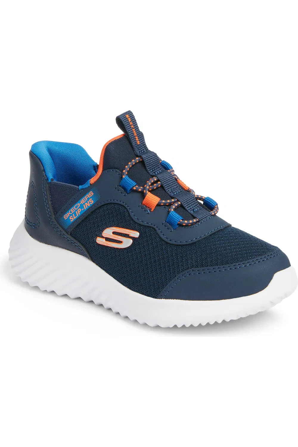 Кроссовки детские с технологией Hands-Free Slip-ins Bounder SKECHERS, темно-синий