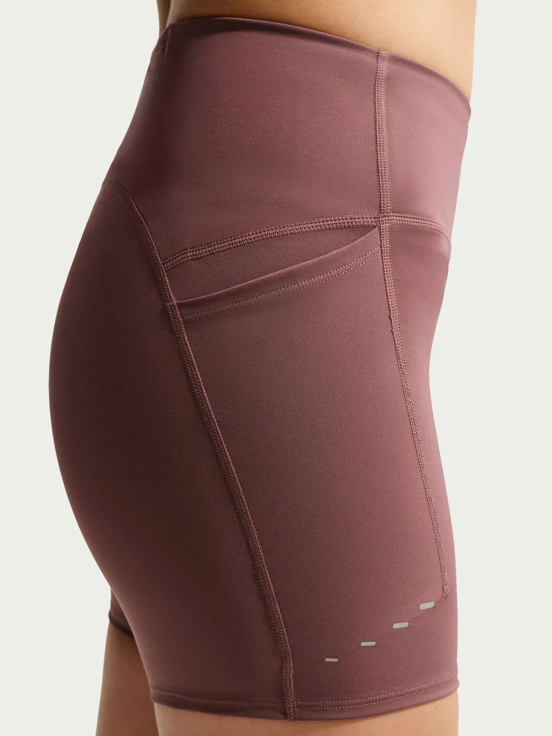 Шорты для бега Nike Swift High-Waisted 4" Tight, Tattoo Brown — фото 4
