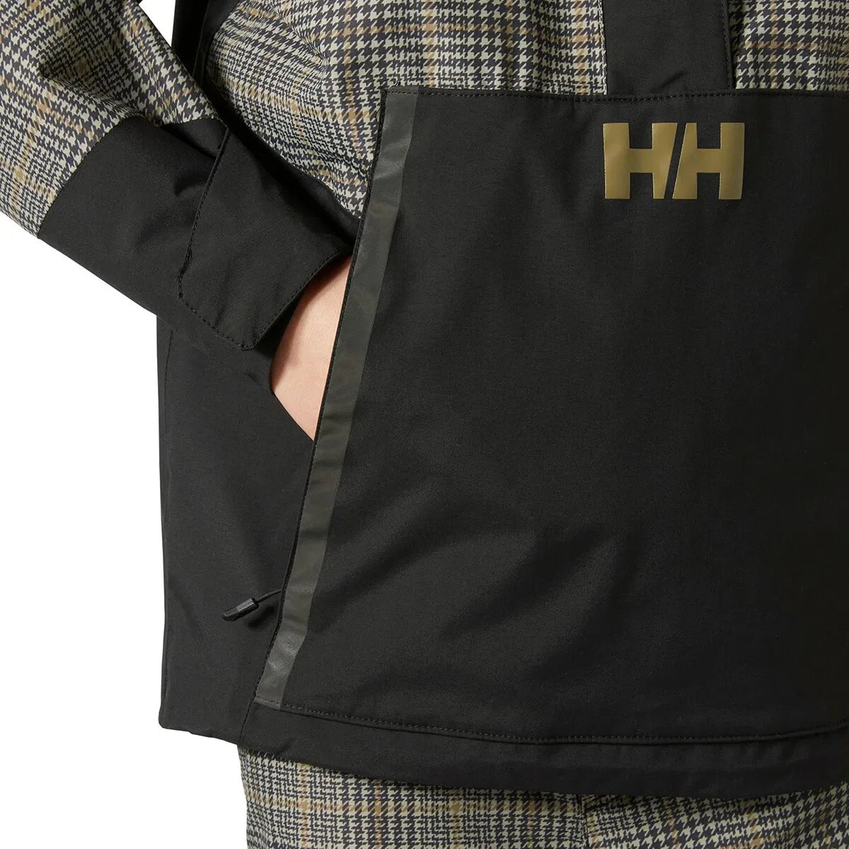 Детская куртка-анорак с принтом Jr Ride Anorak Helly Hansen, Black Broxburn Aop — фото 2