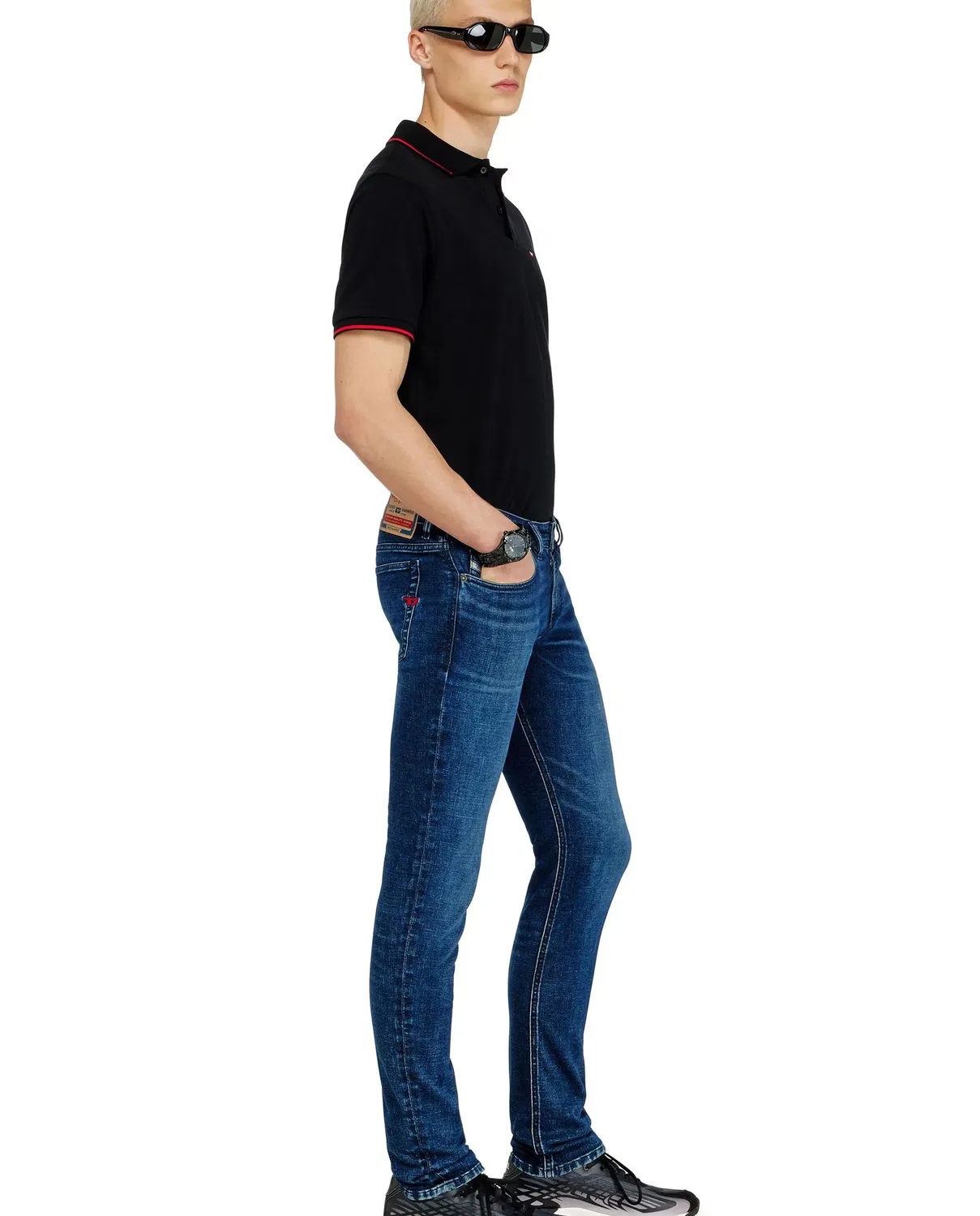 Мужские джинсы скинни с низкой посадкой Vaquero Sleenker Diesel, Azul Denim — фото 4