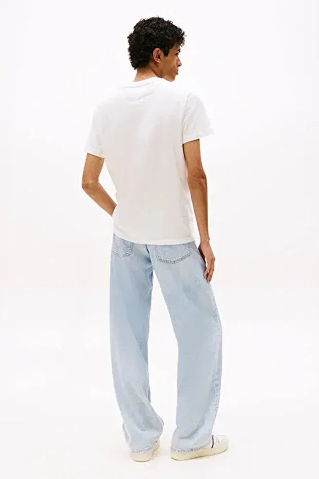 Мужская футболка с принтом TJM Slim RWB Flag Pattern Tommy Hilfiger, Ancient White — фото 3