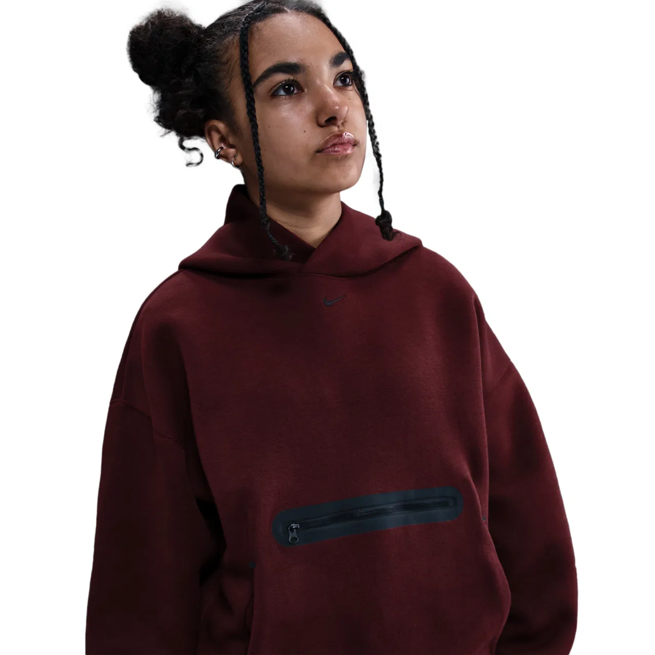 Худи для мальчиков NSW Tech Fleece Oversized Pullover Nike, цвет Dark Team Red/Black