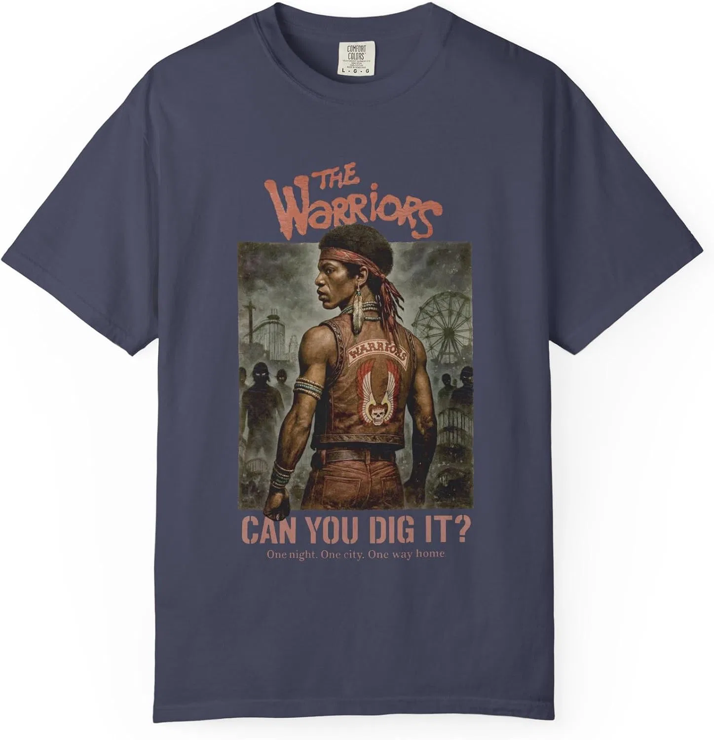 Футболка с принтом The Warriors, Denim — фото 4
