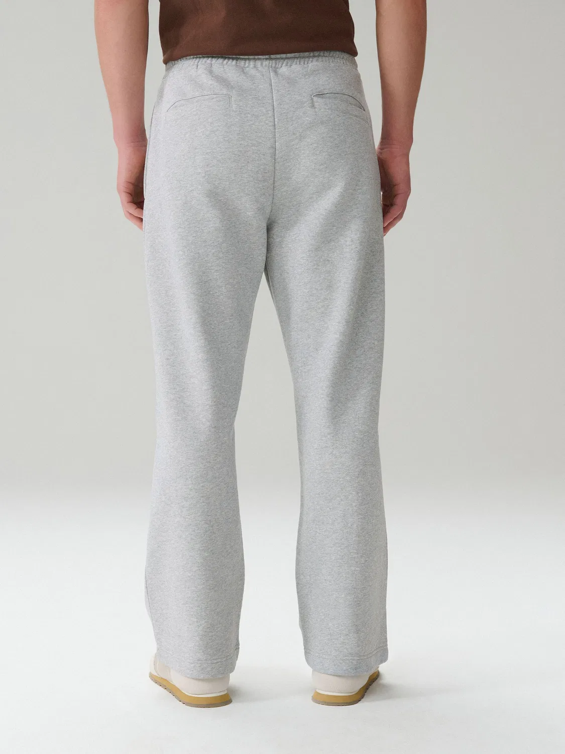 Джоггеры свободного кроя Grey Marl Relaxed Fit Brushback Next, серый меланж — фото 3