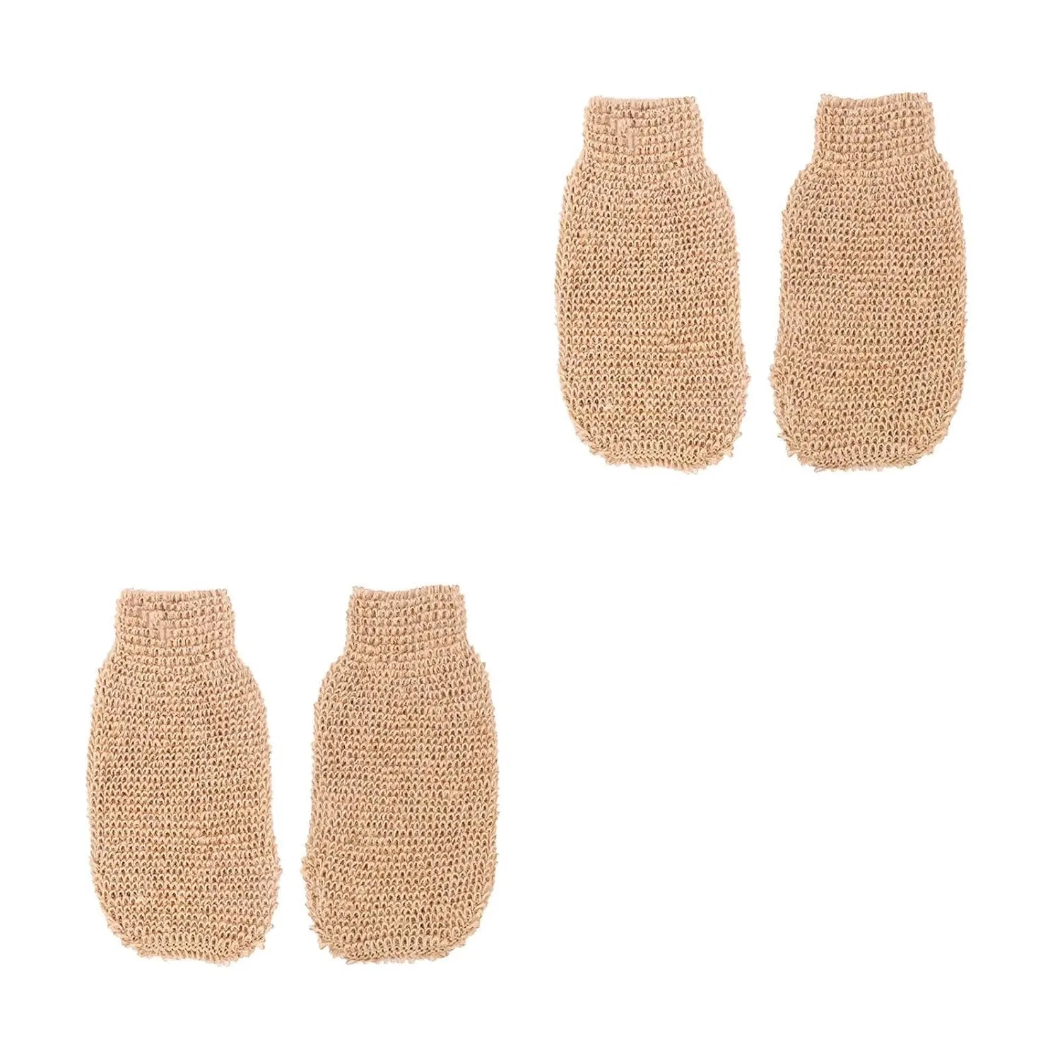 Пилинг-рукавица для душа HAPINARY, 4 шт, Beige