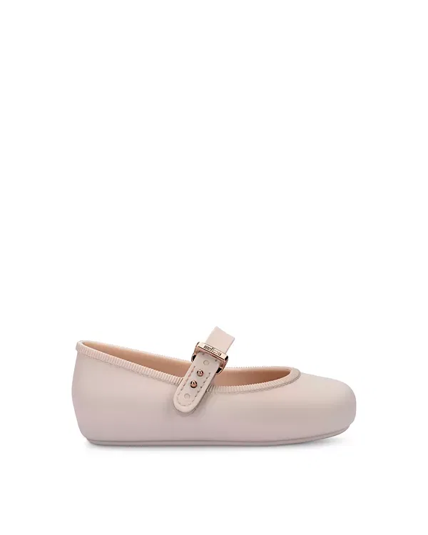 Детские балетки для девочек мягкие Mini Melissa, бежевый — фото 4