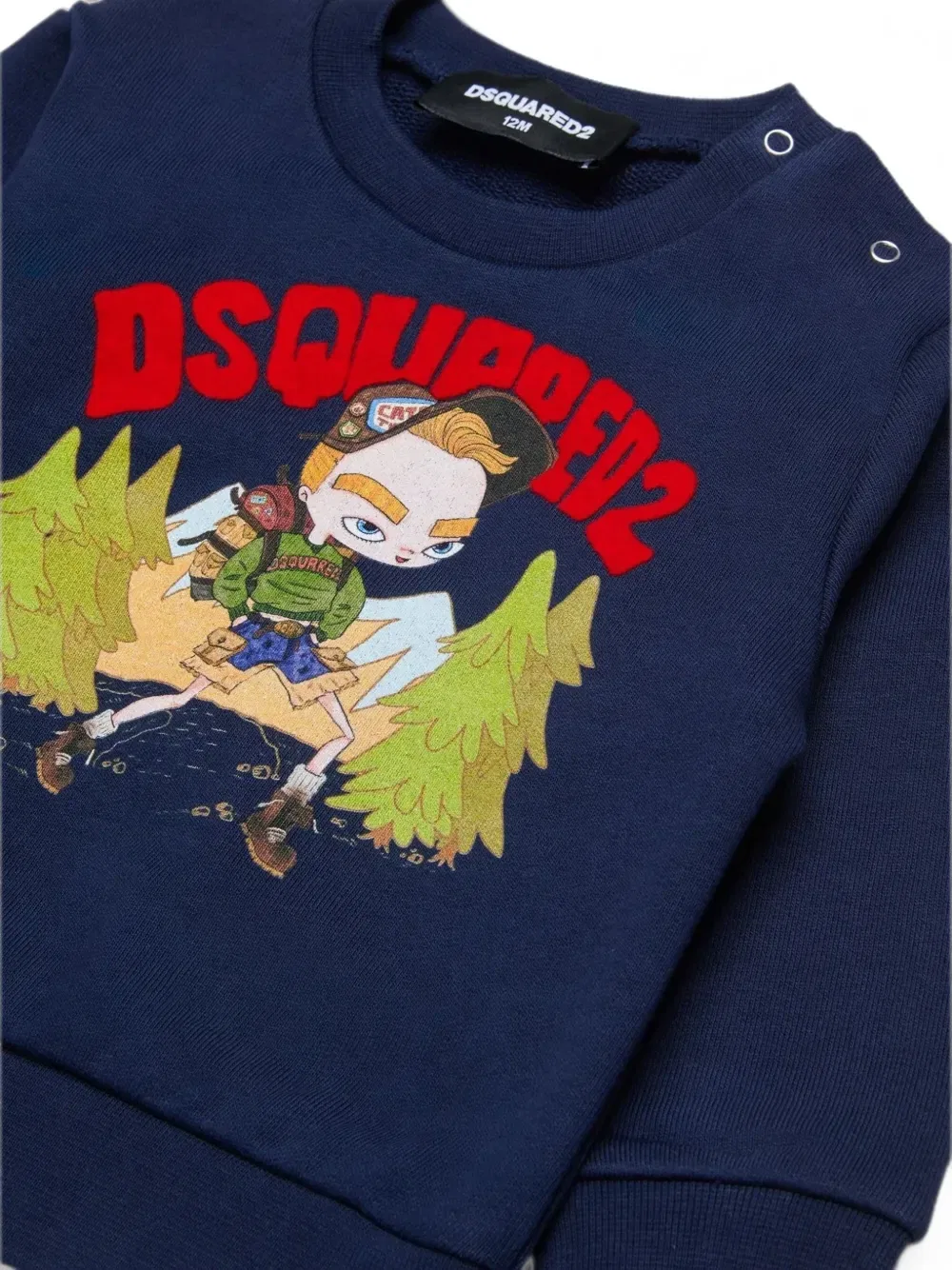 Свитшот с мультяшным принтом Dsquared2 Kids, синий — фото 3