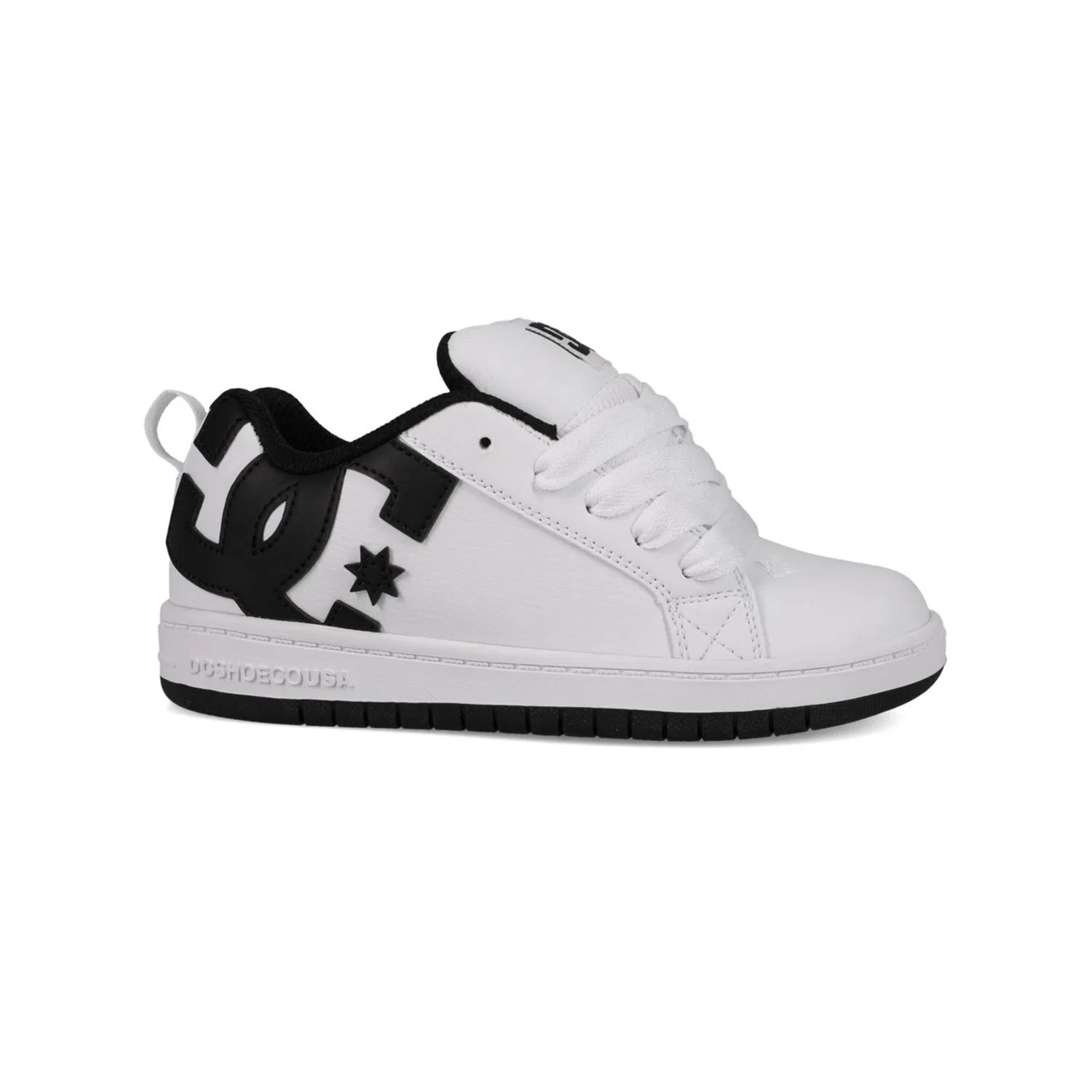Детские кроссовки с логотипом DC Shoes Court Graffik, White/Black — фото 2