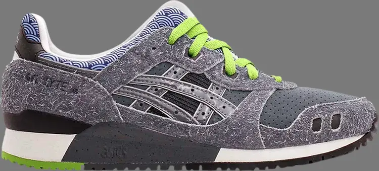 

Кроссовки nice kicks x gel lyte 3 og 'black sesame' Asics, серый