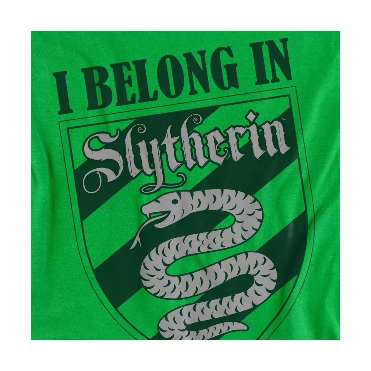 Детская футболка с принтом Harry Potter I Belong In Slytherin, Harry Potter, Kelly Green — фото 3